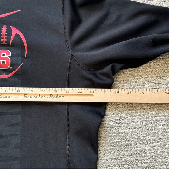 Nike Stanford Football Therma Fit Black Scuba Sweatshirt Size L - Picture 4 of 8